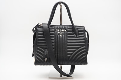 極美品 PRADA プラダ エスプラナード レザー 2WAYハンドバッグ 1BA045 2wayハンドバッグ ブラック レザー レディース