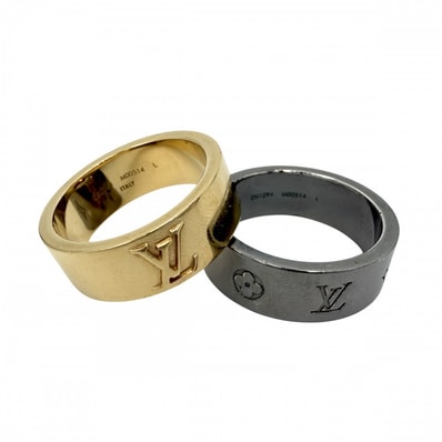 LOUIS VUITTON ルイヴィトン 指輪 リング・LV インスティンクトセット2 アクセサリー Lサイズ 小物 M00514 ゴールド シルバー メンズ 約18.8(合計)g【中古品】