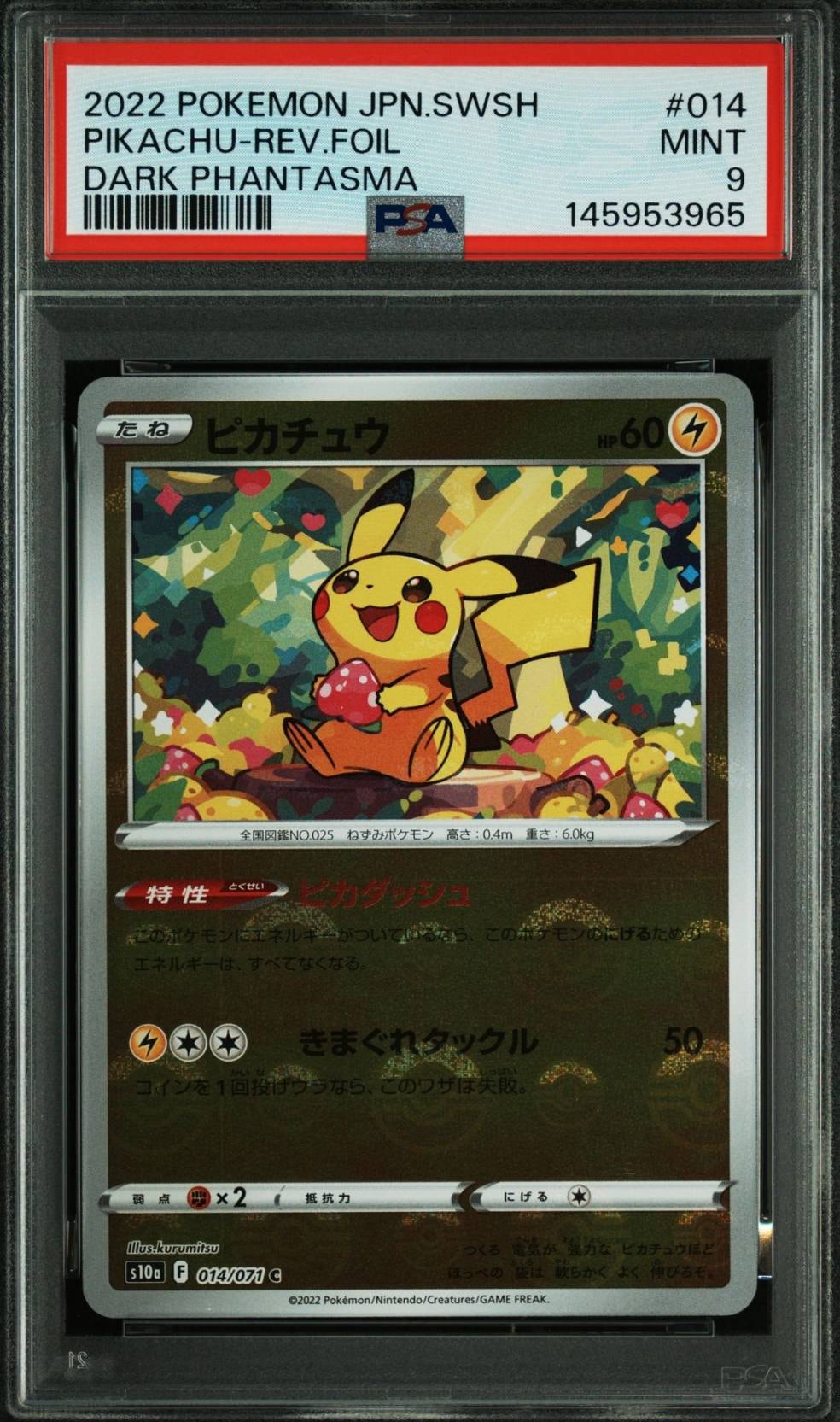 PSA10】ピカチュウ C: ミラー[s10a 014/071](強化拡張パック「ダーク
