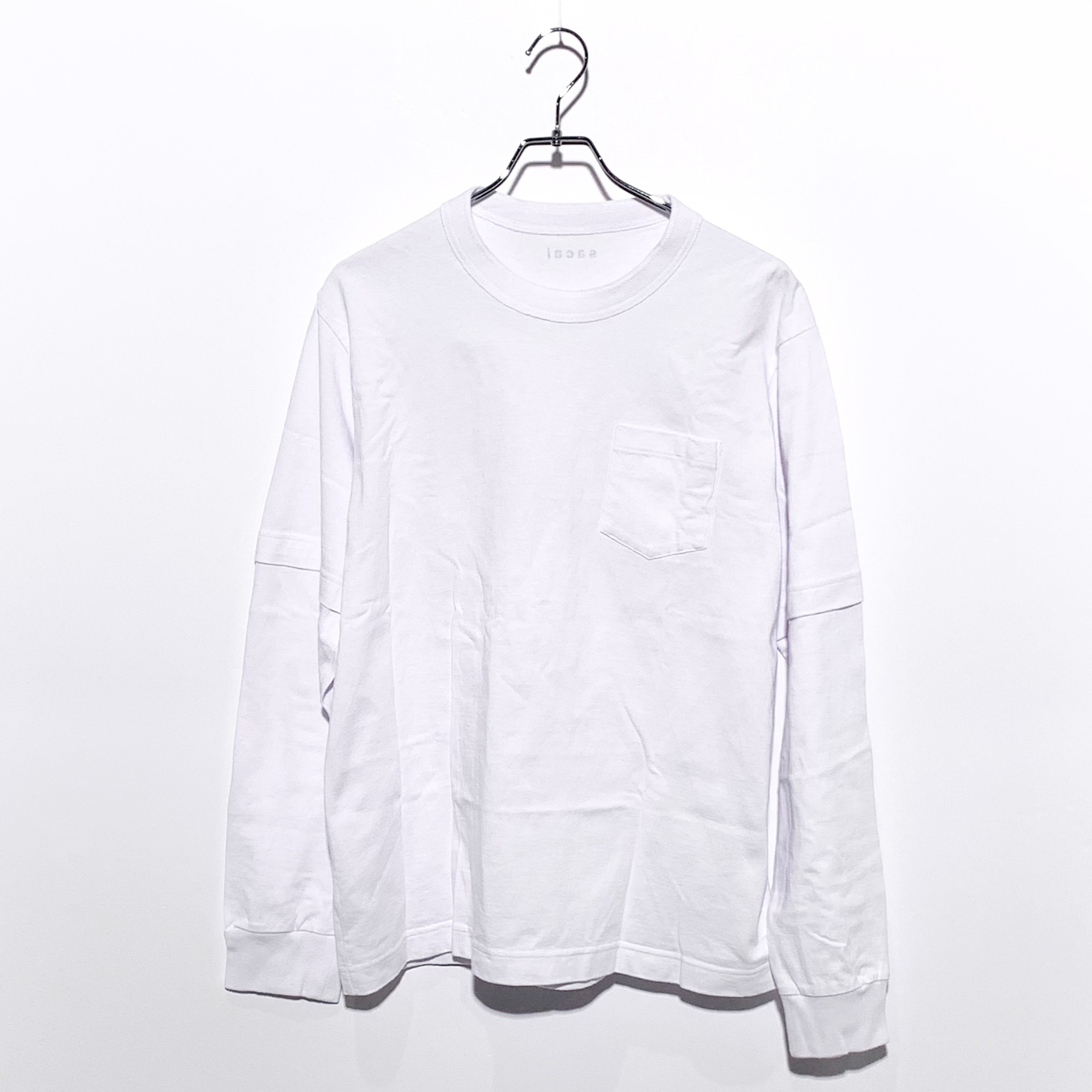 sacai Back Print Long Sleeve T-Shirt White