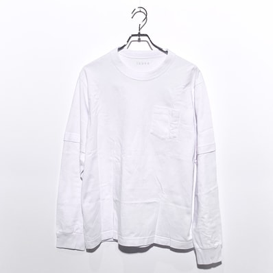 sacai Back Print Long Sleeve T-Shirt White