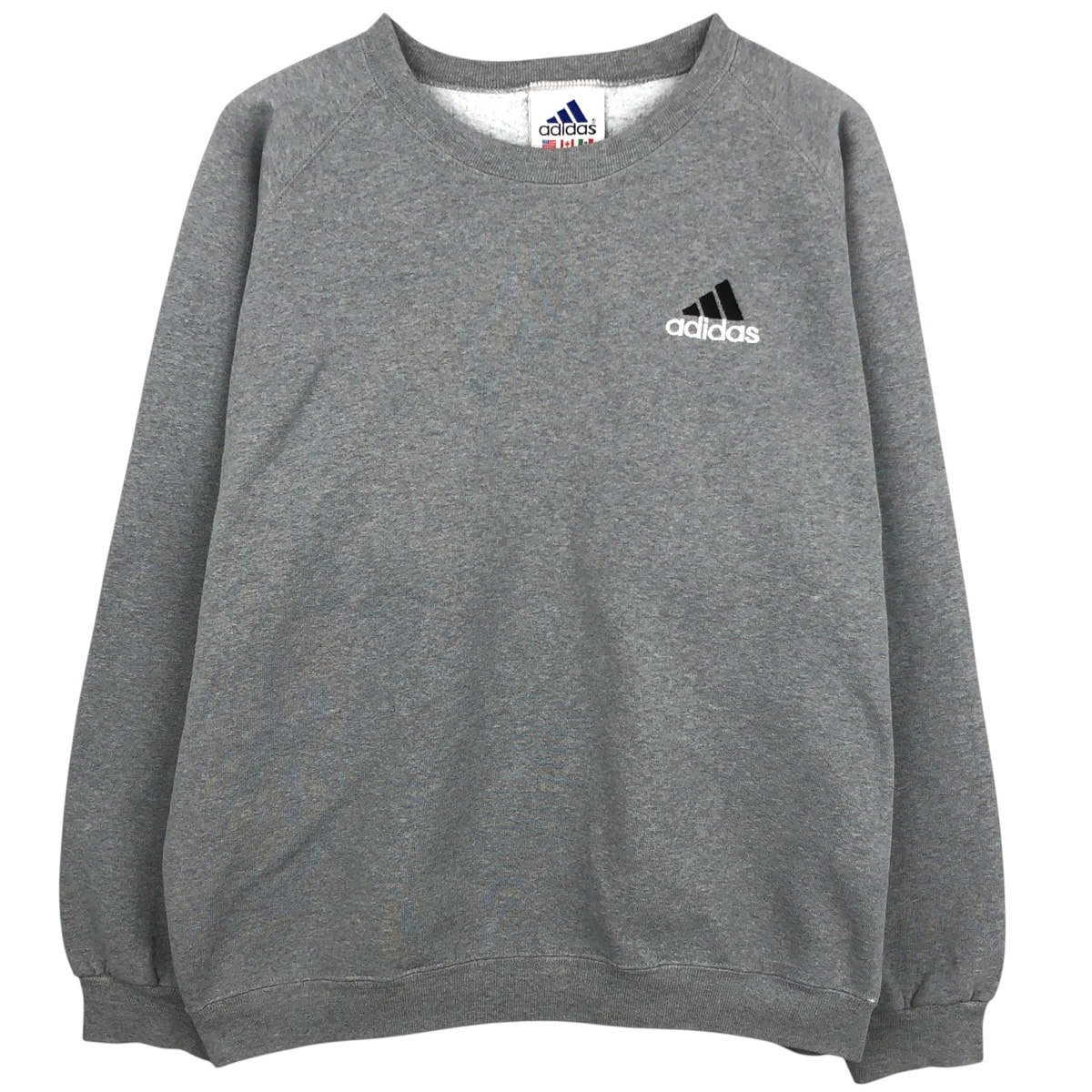 古着 90年代 アディダス adidas ワンポイントロゴスウェットシャツ トレーナー USA製 メンズL相当 ヴィンテージ/eaa612785