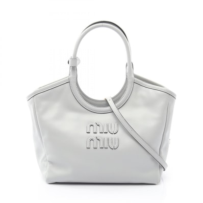 ミュウ ミュウ Miu Miu アイビー 2WAY ハンドバッグ バッグ レザー レディース ブルー系 【中古】