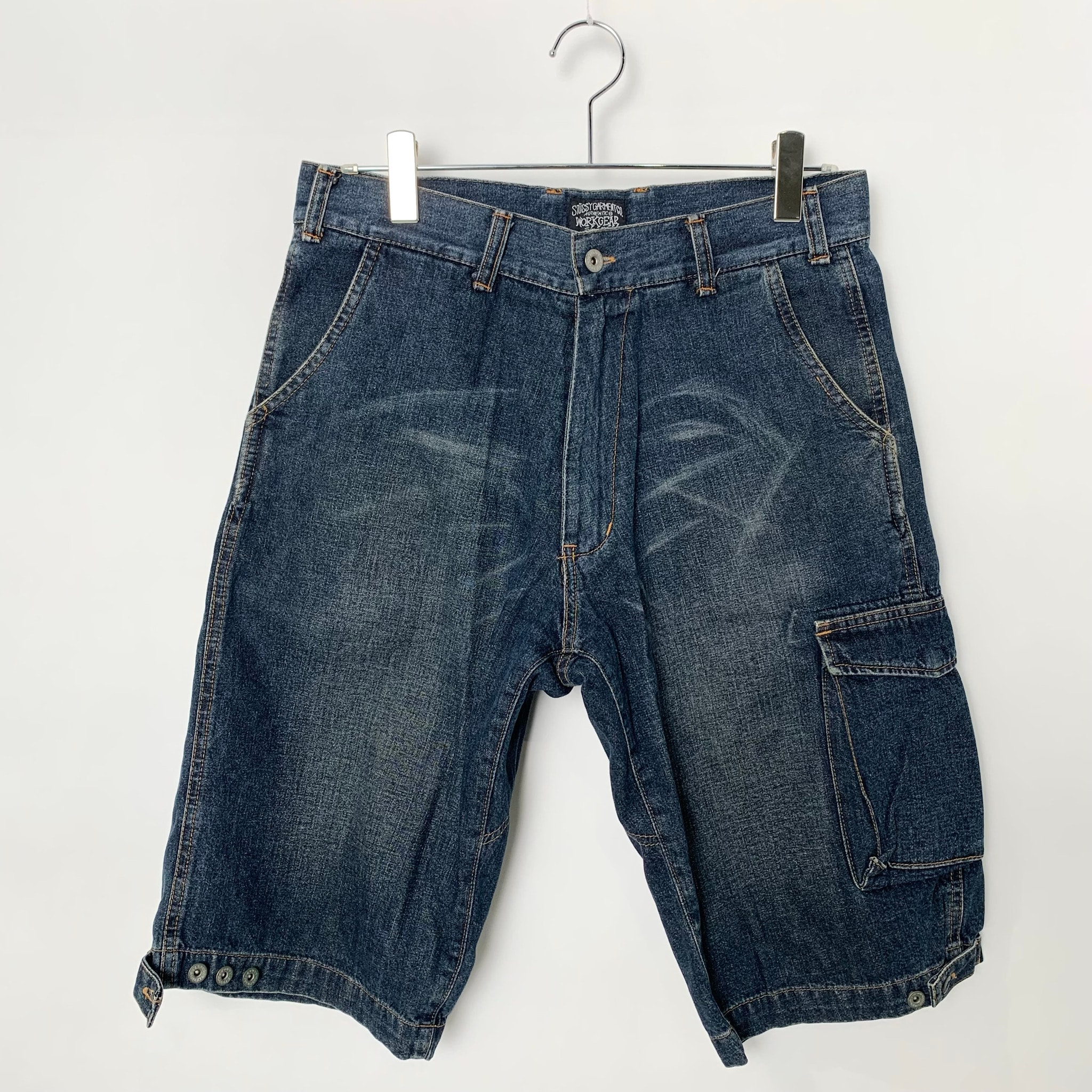 STUSSY 90s カーゴデニムショートパンツ USA製