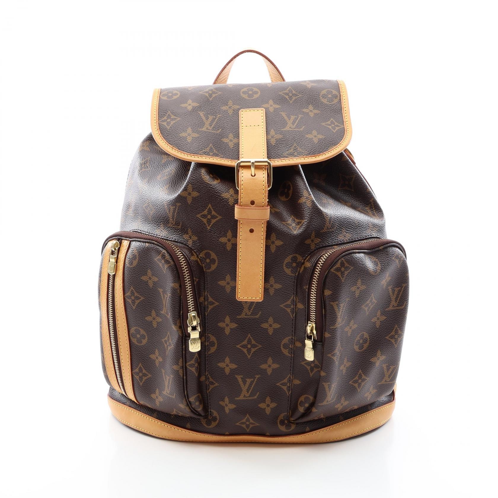 ルイ・ヴィトン LOUIS VUITTON サックアド ボスフォール モノグラム リュックサック バックパック バッグ PVCコーティングキャンバス レザー レディース ブラウン系 M40107 【中古】