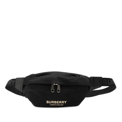 バーバリー ロンドン イングランド ソニー ボディバッグ バムバッグ ブラック ナイロン メンズ BURBERRY 【中古】