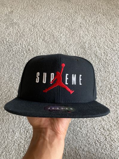 Supreme NIKE Air Jordan 6-Panel Cap "Black"