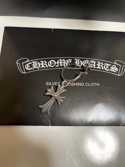 Chrome Hearts Hoop CH Cross Earrings "Silver"