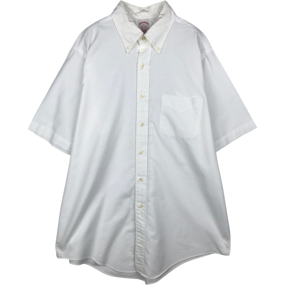 古着 ブルックスブラザーズ Brooks Brothers Est.1818 ボタンダウン 半袖 コットンシャツ USA製 メンズL相当/eaa478058