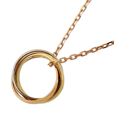 【6jdb0297】カルティエ ネックレス ベビートリニティ K18YG イエローゴールド K18WG ホワイトゴールド K18PG ピンクゴールド【中古】レディース