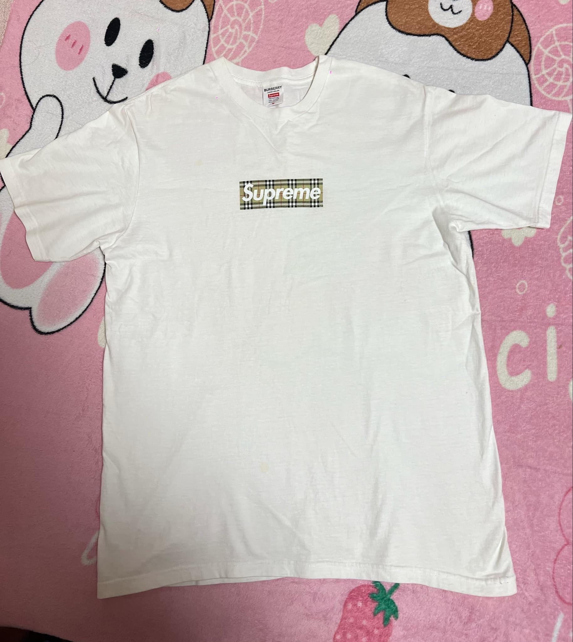 Supreme / Burberry Box Logo Tee "White"