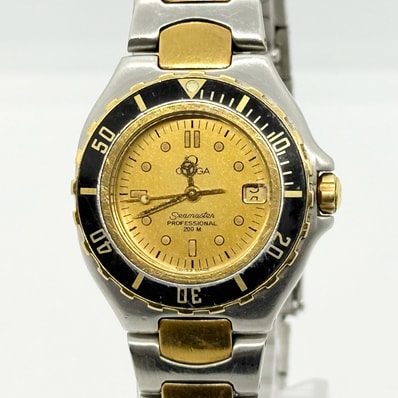 OMEGA オメガ SEAMASTER シーマスター プロフェッショナル 200M 796.1041 ゴールド QZ ユニセックス 腕時計 訳あり