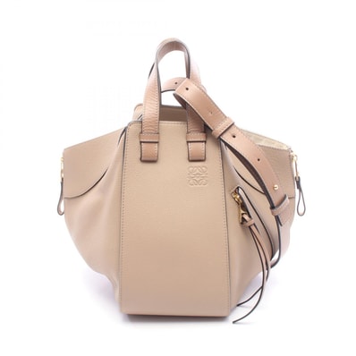 ロエベ LOEWE HAMMOCK SMALL ハンモック スモール 2WAY ハンドバッグ バッグ レザー レディース ベージュ系 / ブラウン系 【中古】