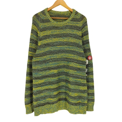STRIPE LOOSE WAFFLE MIX KNIT【1143547146585】