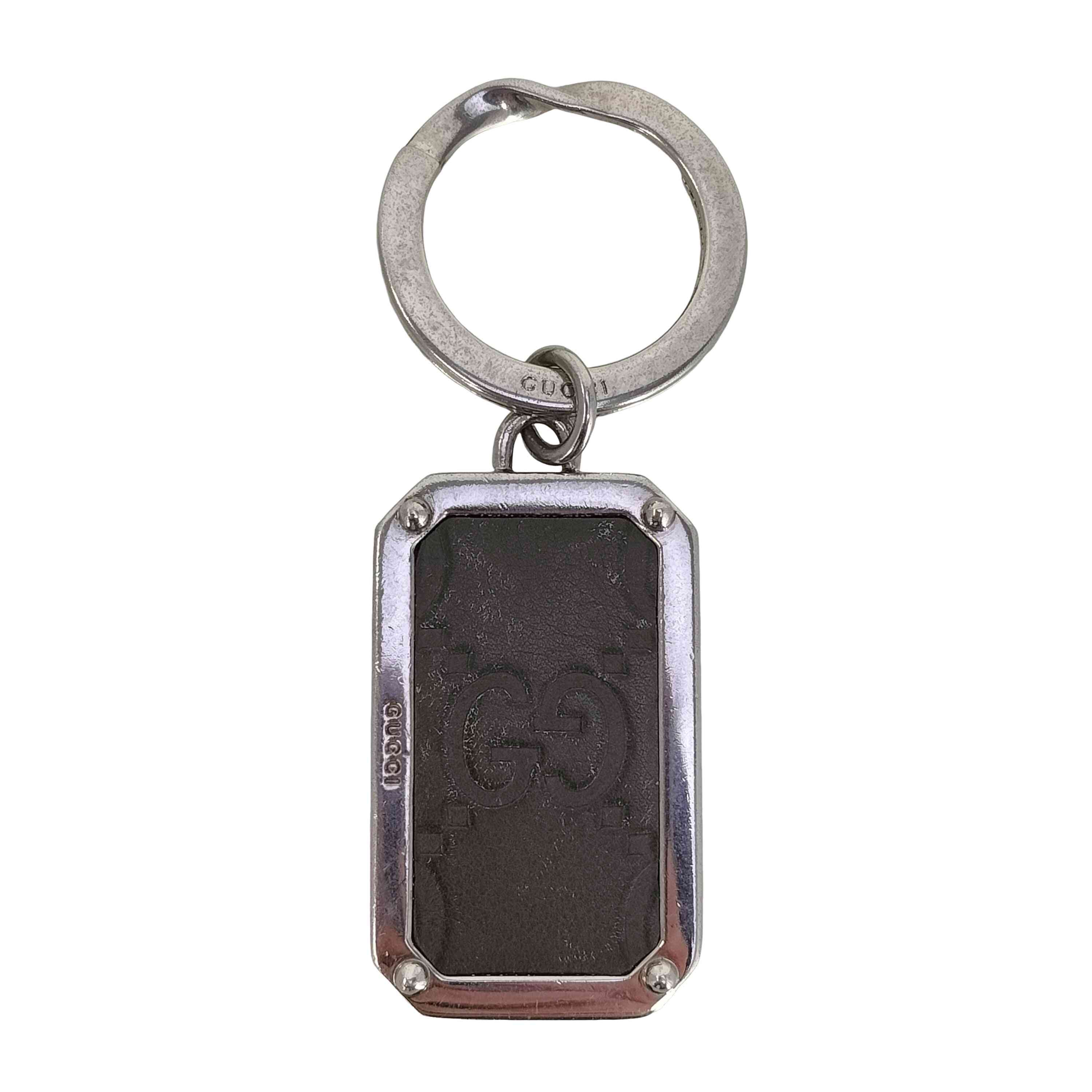 レザー GG柄 シマ キーホルダー【1141862832251】