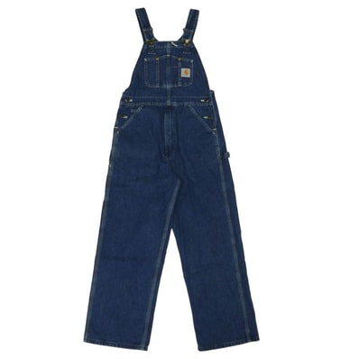 Carhartt カーハート デニム オーバーオール サロペット インディゴブルー系 30X28【中古】