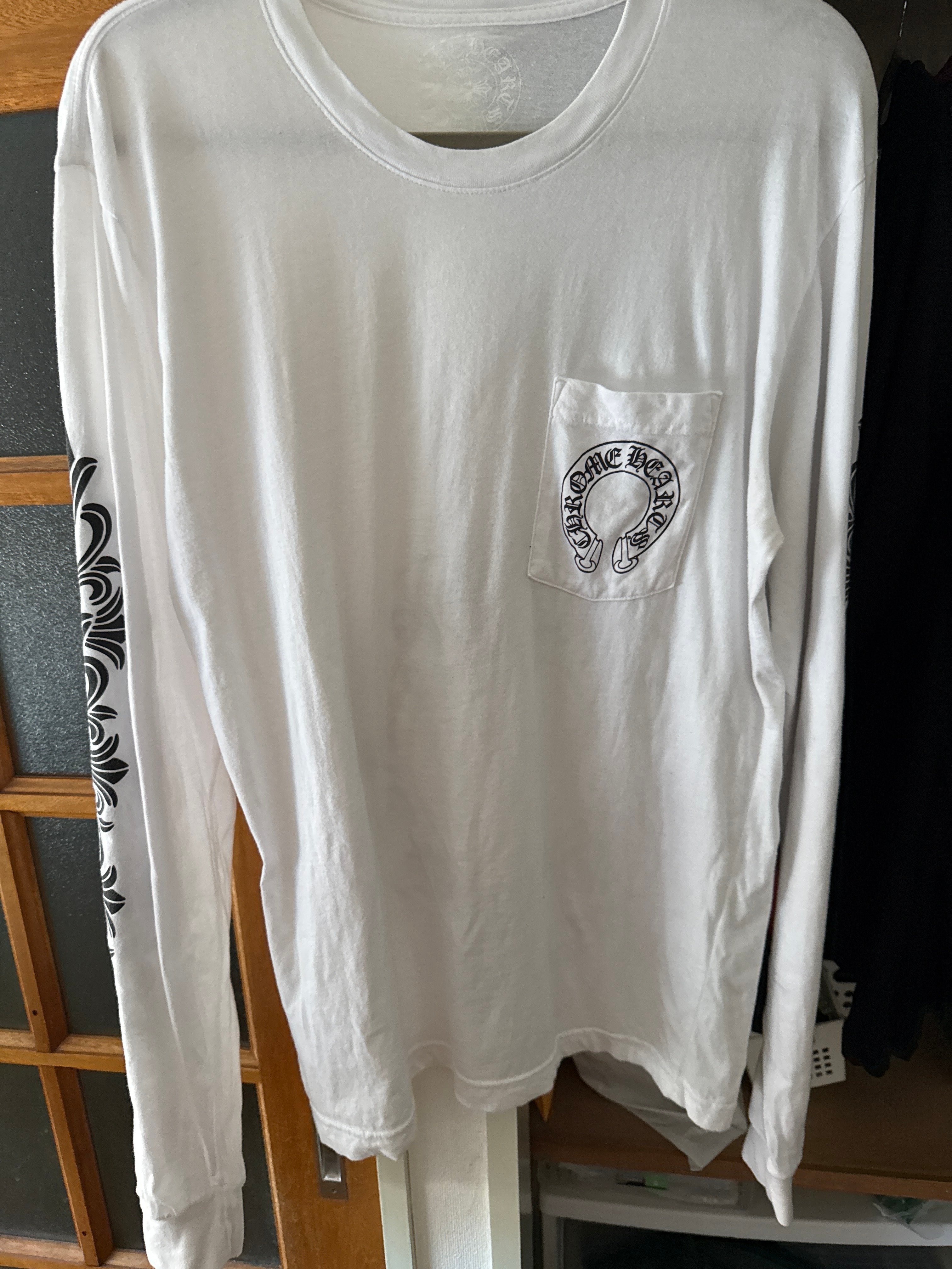 Chrome Hearts Horse Shoe L/S T-Shirt "White"