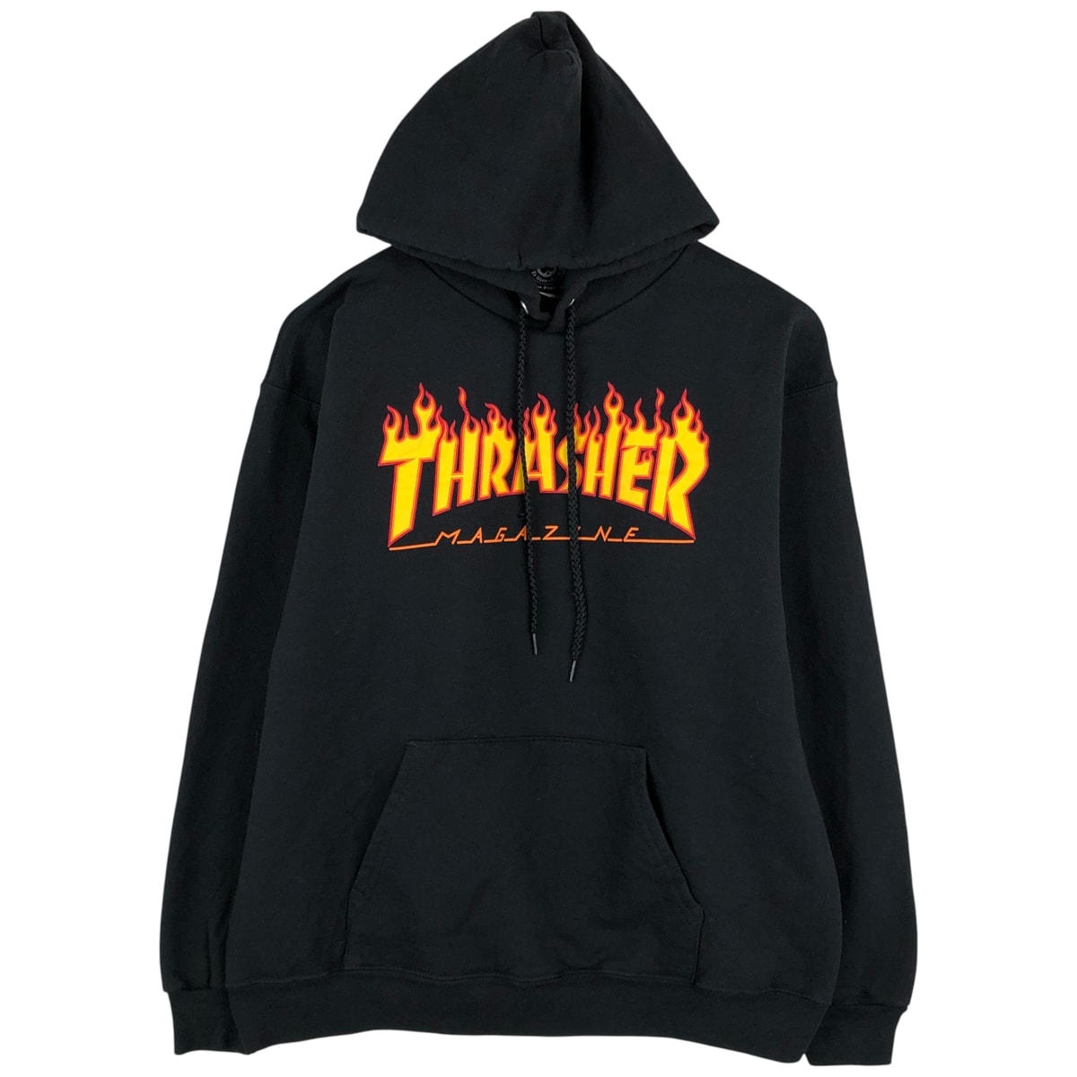 古着 スラッシャー THRASHER ファイヤーパターン スウェットプルオーバーパーカー メンズM相当/eaa504501