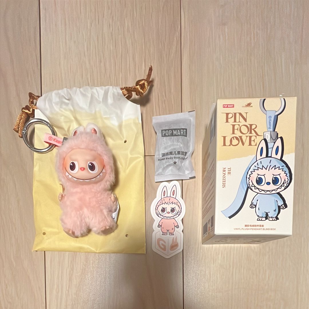 POP MART THE MONSTERS (LABUBU) Pin for Love Series-Vinyl Plush Pendant (A-M) G