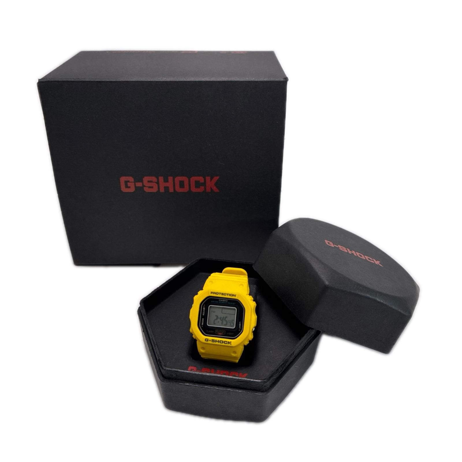CASIO カシオ CASIO G-SHOCK nano DWN-5600-9JR イエロー クォーツ ラバー リングウォッチ  箱 袋有