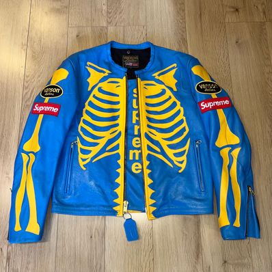 Supreme / Vanson® Leather Bones Jacket "Blue"