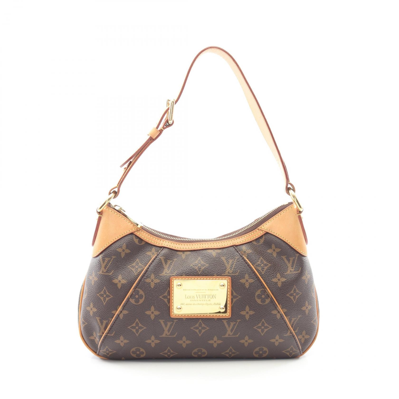 ルイ・ヴィトン LOUIS VUITTON テムズPM モノグラム ショルダーバッグ バッグ PVCコーティングキャンバス レザー レディース ブラウン系 M56384 【中古】