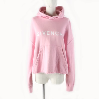 極美品 ジバンシィ
パーカー ブランドロゴ クロップドフーディー ピンク レディース XS BWJ03M3YAC