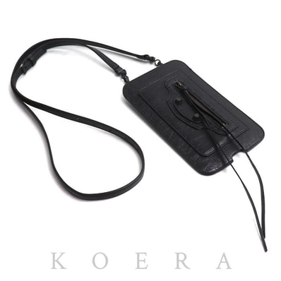 BALENCIAGA バレンシアガ Le City バーティカル フォンホルダー ショルダーバッグ ブラック 8465792ABFY1000 レディース【中古】【美品】