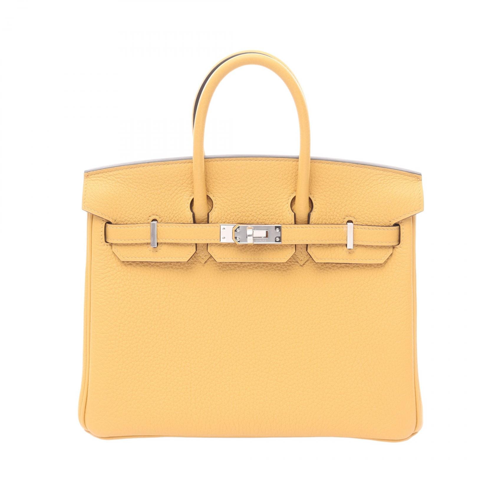 エルメス HERMES バーキン25 ハンドバッグ バッグ レザー トゴ パイユ レディース ブラウン系 【中古】