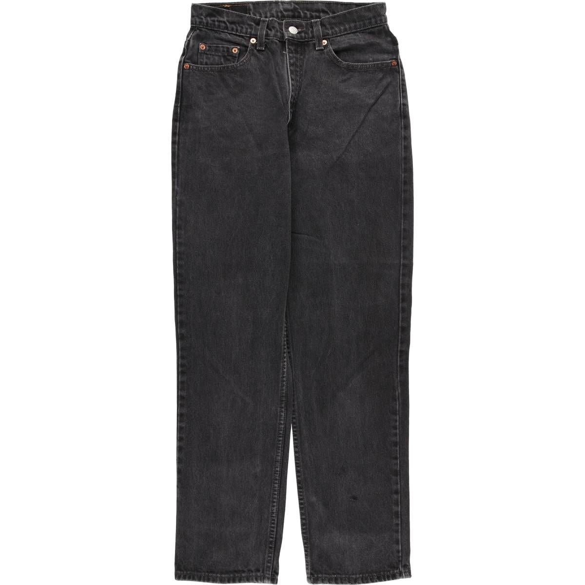 古着 リーバイス Levi's 512 SLIM FIT STRAIGHT LEG ブラックデニム ストレートデニムパンツ カナダ製 レディースL(w28)相当/eaa482965