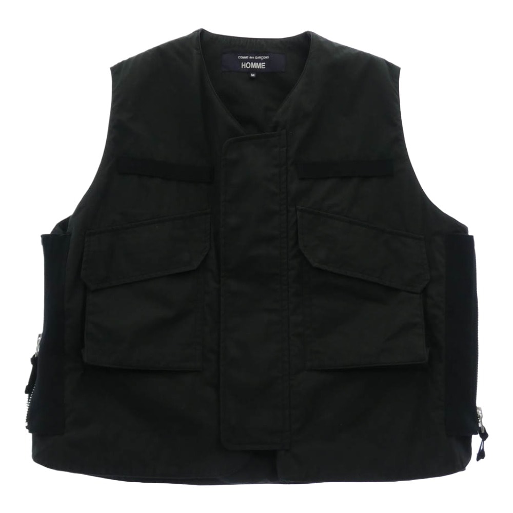 COMME des GARCONS HOMME コムデギャルソンオム ベスト HP-V001 Cotton weather vest コットンウェザーベスト ブラック系 M【中古】