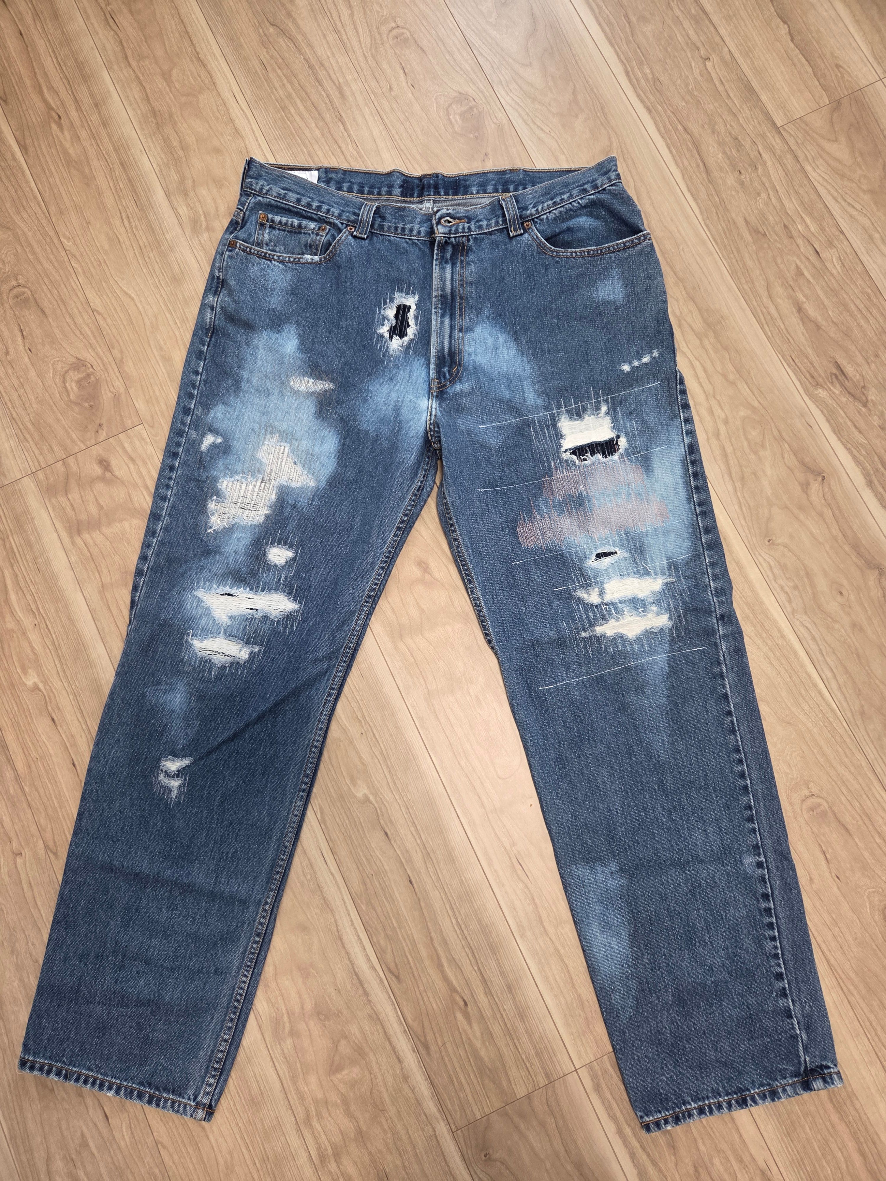DAMAGE  REPAIR DENIM PANTS