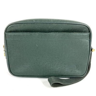 ルイヴィトン LOUIS VUITTON カルガ セカンドバッグ M30814 タイガ クラッチバッグ カバン ストラップ付き ポーチ タイガレザー エピセア グリーン