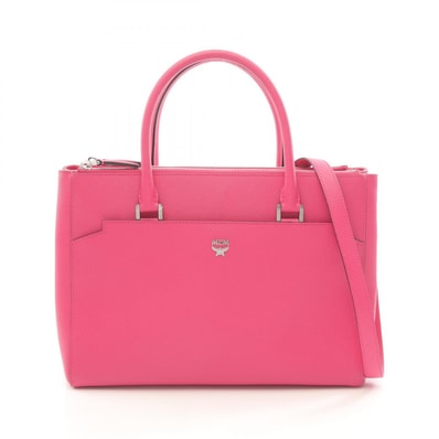 エム・シー・エム MCM トートバッグ バッグ レザー レディース ピンク系 【中古】