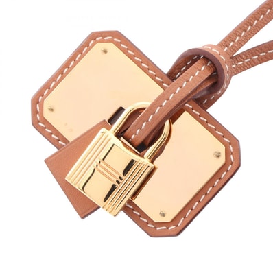 エルメス HERMES オーケリーGM ネックレス ジュエリー GP(ゴールドメッキ) レザー ヴォースイフト ゴールド Y刻印(2020年製造) レディース ブラウン系 / ゴールド系 【中古】