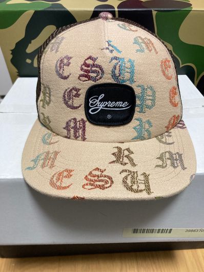 Supreme Gradient Jacquard Denim Mesh Back 5-Panel "Tan"