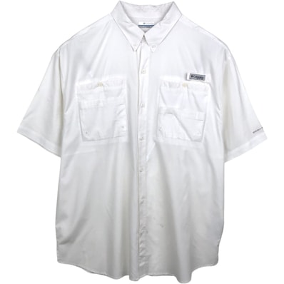 古着 コロンビア Columbia PFG OMNI-SHADE オムニシェイド リップストップ ボタンダウン 半袖 フィッシングシャツ メンズXL相当/eaa658304