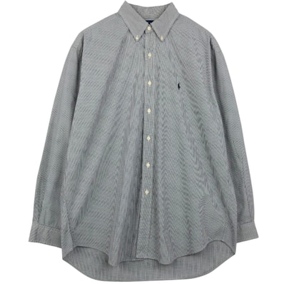 古着 ラルフローレン Ralph Lauren BLAKE 長袖 ボタンダウンチェックシャツ メンズL相当/eaa659233