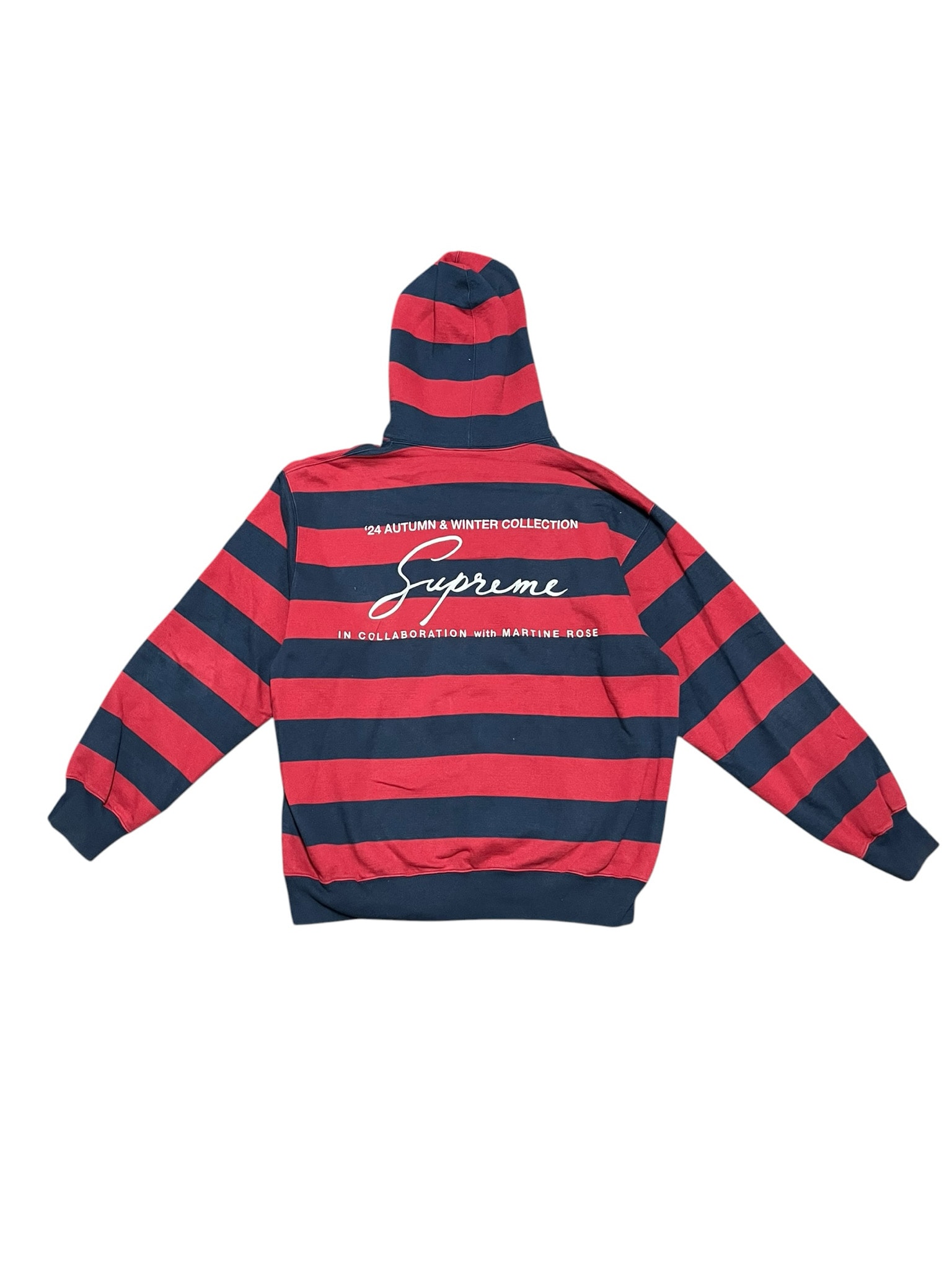 Supreme x Martine Rose Hooded Sweatshirt "Navy Red"