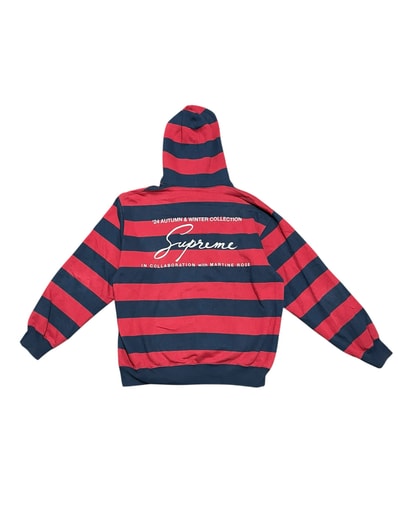 Supreme x Martine Rose Hooded Sweatshirt "Navy Red"