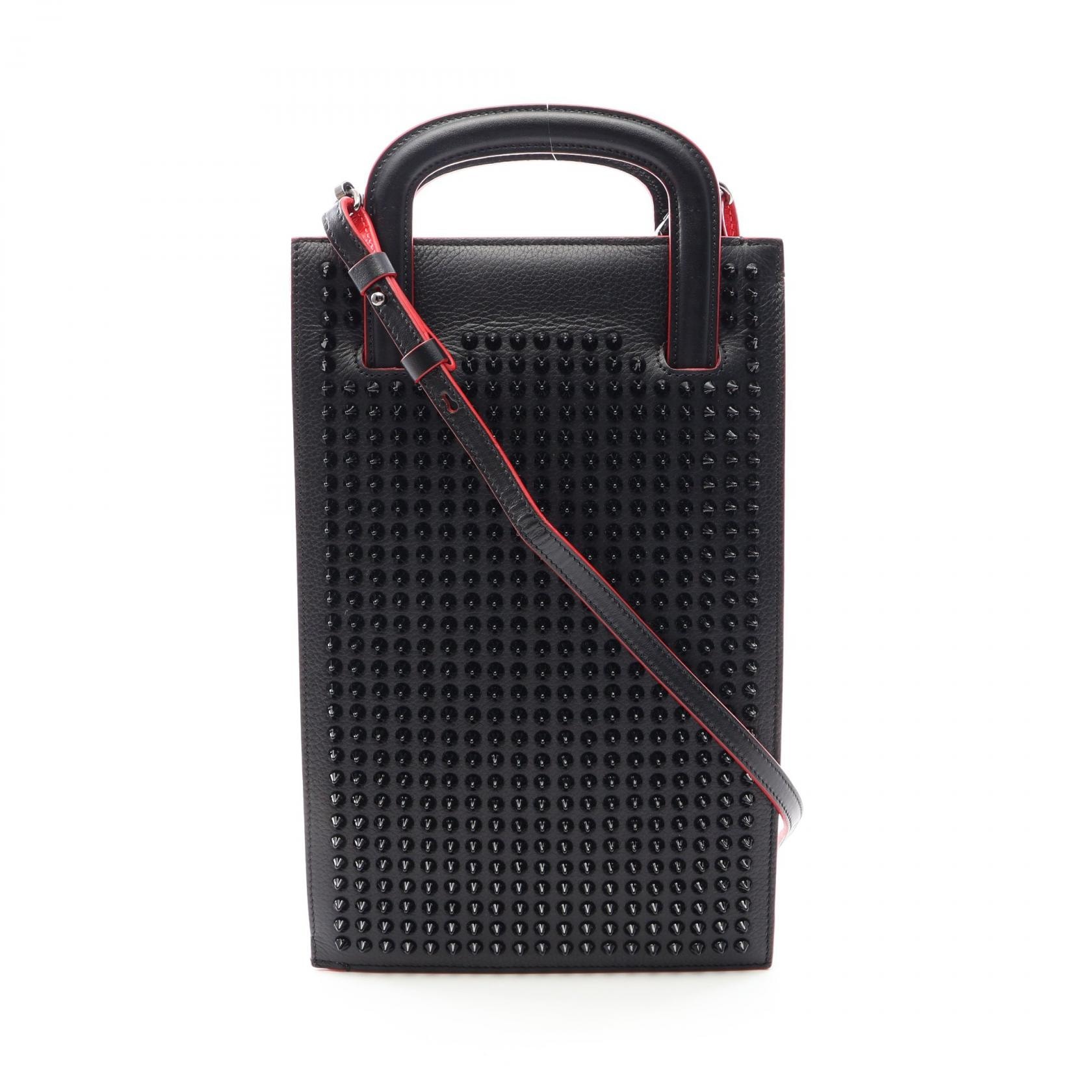 クリスチャンルブタン Christian Louboutin トリックトラック スモール 3WAY ハンドバッグ バッグ レザー メンズ ブラック系 1165005 【中古】