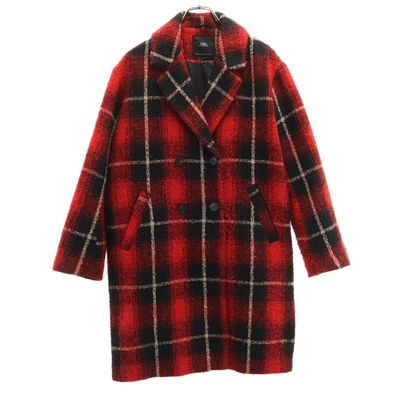 ZARA ツイード ダブル チェスターコート