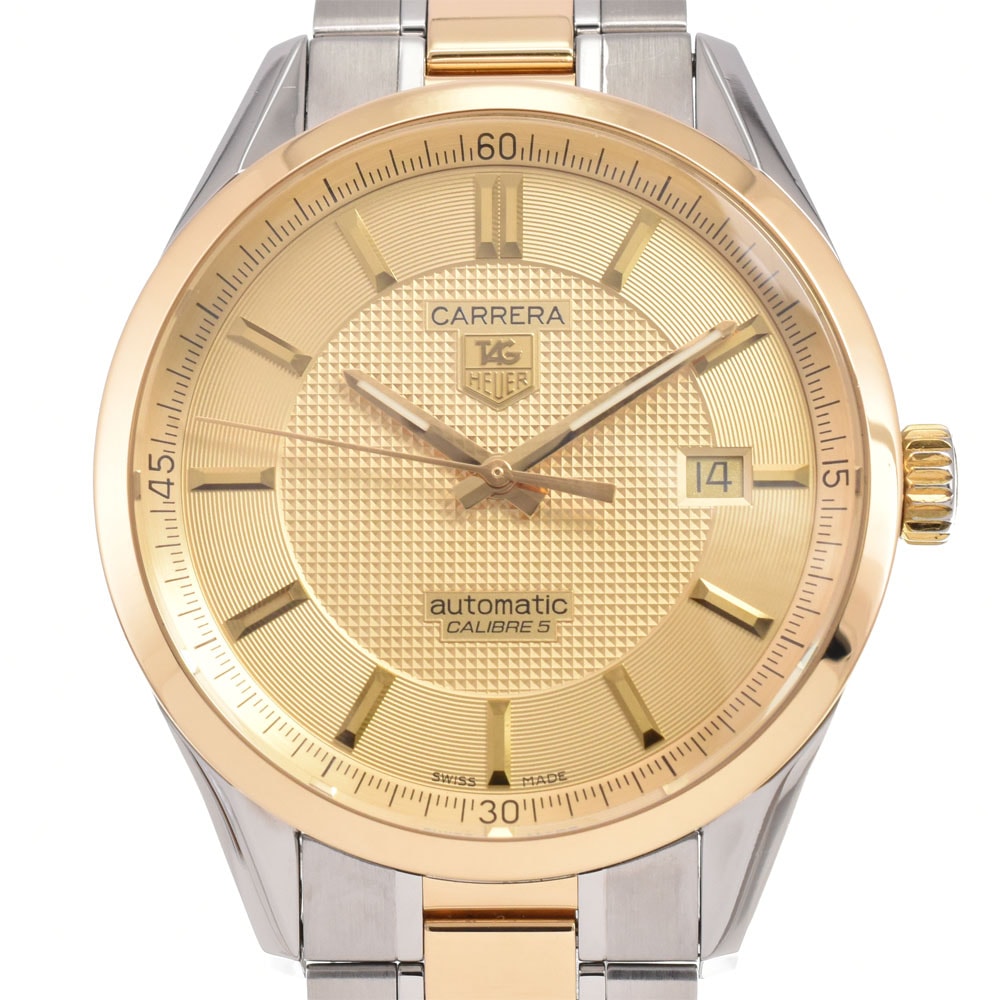タグホイヤー TAG HEUER WV215B カレラ SS/K18YG 自動巻き メンズ 美品 C#147094