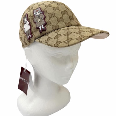 未使用品 グッチ キャップ ベージュ メンズ M/57cm 847862