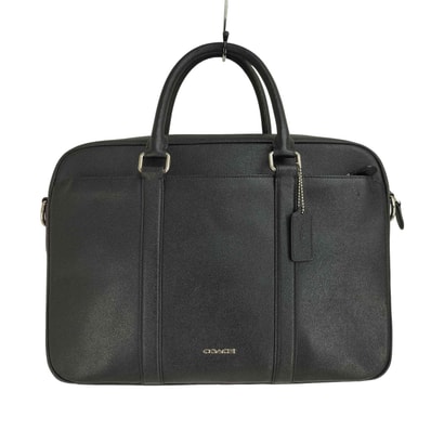 ペリー クロスグレイン レザー ジップ トップ ブリーフケース【1142184253687】