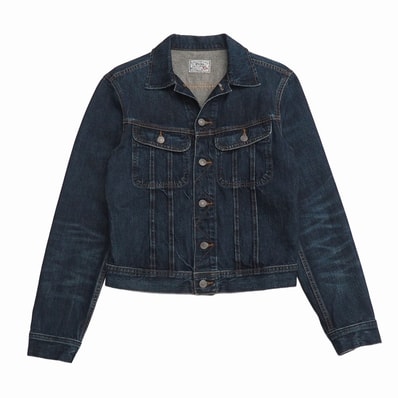 POLO RALPH LAUREN ポロ・ラルフローレン ジャケット サイズXS デニム Gジャン ロゴボタン ロゴレザー ブランド古着【中古】20261015/RB1312