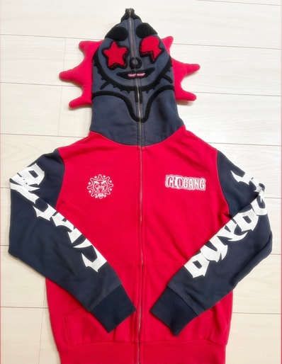 Glo Gang「Almighty II Gang Full Zip Hoodie (Red/Navy)」