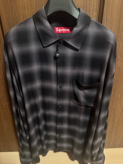 Supreme Shadow Plaid Rayon Shirt "Black"