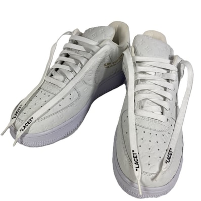 ルイヴィトン LOUIS VUITTON ナイキ エアフォース1 ロー 不明 Nike Air Force 1 Low 靴 シューズ スニーカー レザー ホワイト 新品同様