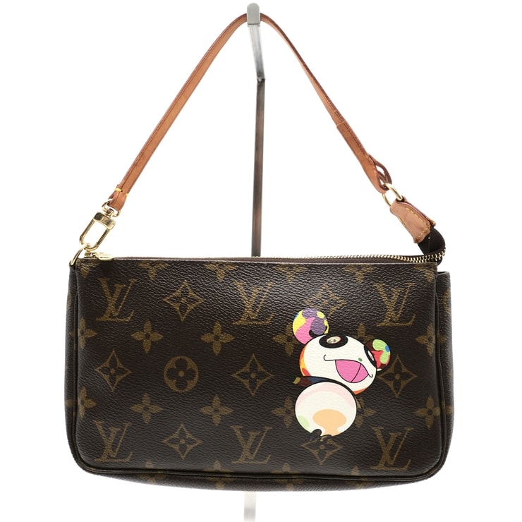 LOUIS VUITTON(ルイヴィトン)モノグラム・パンダ ポシェット・アクセソワール ヴィンテージ アクセサリーポーチ ハンドバッグ 村上隆コラボ ブラウン PVC レザー ゴールド金具 レディース M51981【中古】